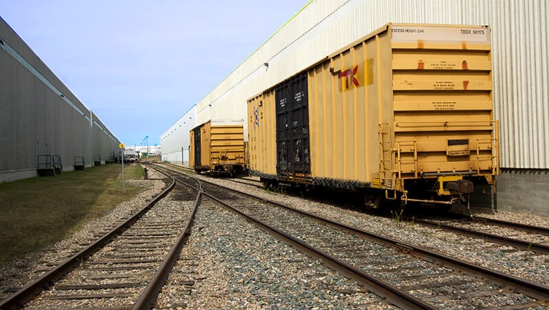 Railcars outside MTE