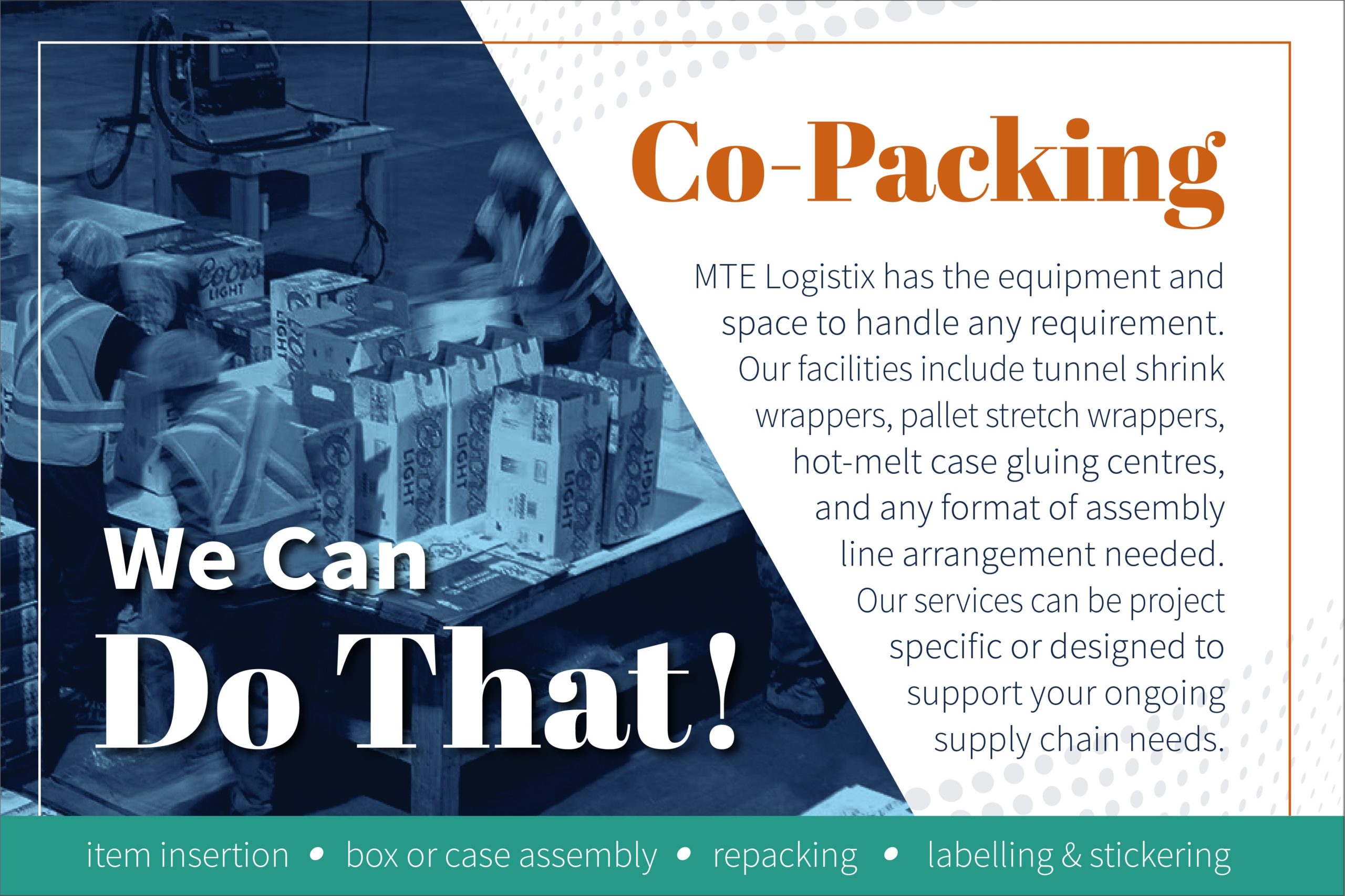 Co-Packing - We Can Do That